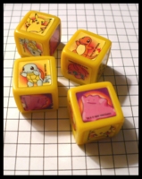Dice : Dice - Game Dice - Yathzee Pokeman Yellow Dice Set - Sticker Face